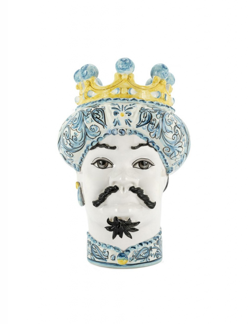 Vase Moro Man Ornate White Face. Изображение 